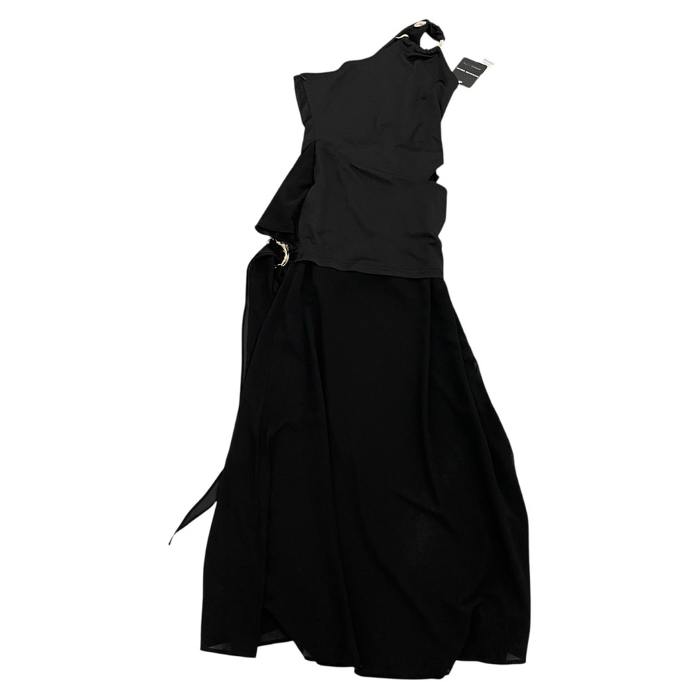 INNOVARE DENIM Elegant Black One Shoulder Maxi Dress NEW